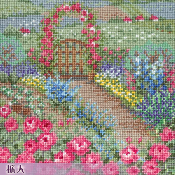 オリムパス製絲 ししゅうキット バラの花咲くピーターの庭 7424