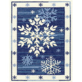 刺繍輸入キットHaandarbejdetsFremme(フレメ)雪の結晶(青)【メール便可】