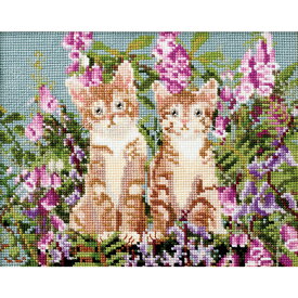 刺繍 キット COSMO（ルシアン） Cat & Flower ツインズ