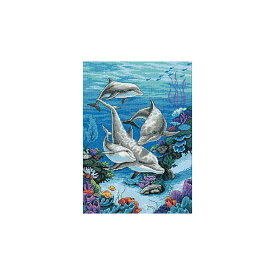 刺繍 Dimensions The Dolphins' Domain ドルフィン ドメイン 3830｜刺しゅうキット クロスステッチ