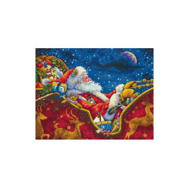◎刺しゅうPUSH！◎刺繍 Dimensions Santa's Midnight Ride｜刺しゅうキット クロスステッチ GOLDCOLLECTION クリスマス