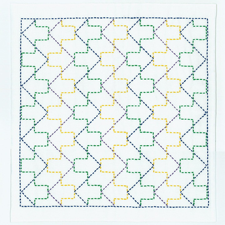 楽天市場 刺し子 花ふきんキット 矢印 刺し子 刺し子キット 花ふきんキット 水で消える図案 手芸材料の通信販売 シュゲール