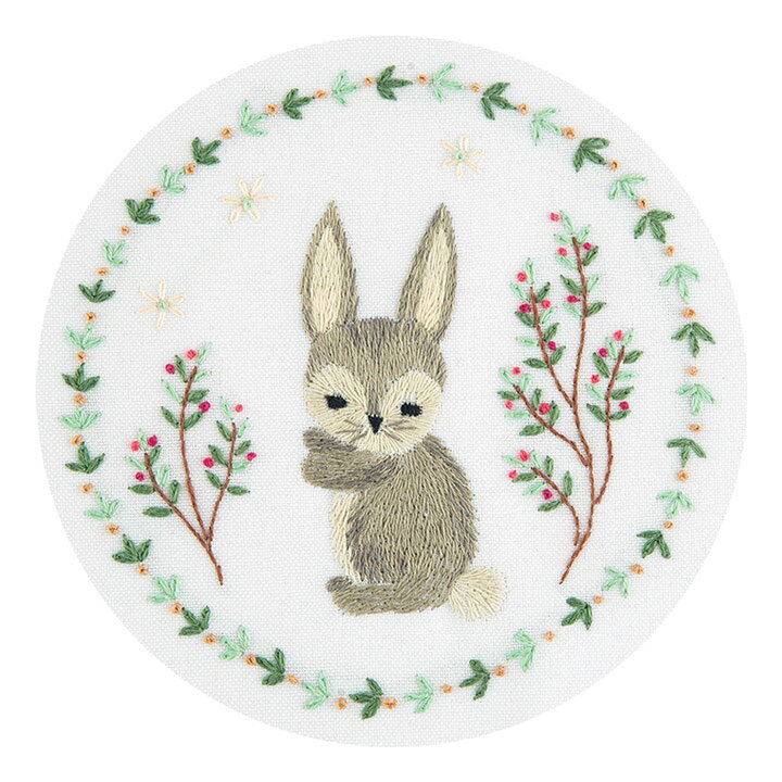 楽天市場】◎注目輸入刺繍！◎ 刺繍 PANNA Grey Bunny （灰色うさぎ 