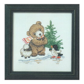 ◎刺しゅうPUSH！◎刺繍 クロスステッチ キット O.O.E. 99314 Christmas of Bear and Penguin （くまちゃんとお友達）｜クリスマス ベア ペンギン