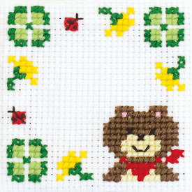 刺繍 刺しゅうキット オリムパス はじめてのクロス・ステッチ くまのおでかけ | 刺繍キット 初心者 キット 手芸キット クロスステッチ 刺繍セット 手芸セット ハンドメイド ししゅう 手作りキット 簡単