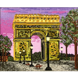 刺繍 刺しゅうキット オリムパス 一度は訪れたい世界の名所 パリの凱旋門（フランス）
