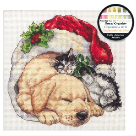 刺繍 輸入キット Dimensions ゴールドコレクションPetites Christmas Morning Pets クリスマスの朝のペットたち 【メール便可】ディメンジョンズ 8826