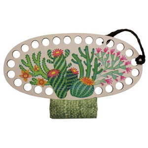 刺繍道具 オーガナイザー RTO サボテンの花 M 11.1×18cm/22穴 針刺し付き|ピンクション 刺しゅう糸 クロスステッチ