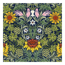 ◎刺しゅうPUSH！◎刺繍 Bothy Thrads William Morris Sunflowers ウィリアムモリス ひまわり｜XAC4 刺繍キット輸入刺繍 クロスステッチキット アールヌーボー