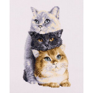 �A���h�J�L�b�g DUTCH STITCH BROTHERS DSB012A Three Cats �O�C�̔L �^ �N���X�X�e�b�` �L�b�g | �h�J�L�b�g �_�b�`�X�e�b�`�u���U�[�Y �L �l�R �˂� �I�����_ �h���イ �L�b�g