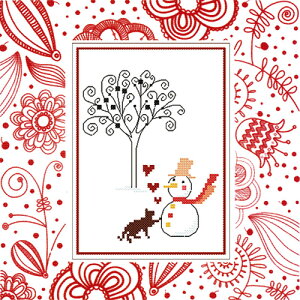 hJ hイALbg Marie Coeur Chaton et bonhomme de neige y[։z
