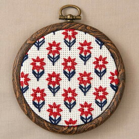 刺繍 地刺しキット プチフレームの壁飾り デイジー｜コスモ ルシアン 戸塚刺繍 No.2323