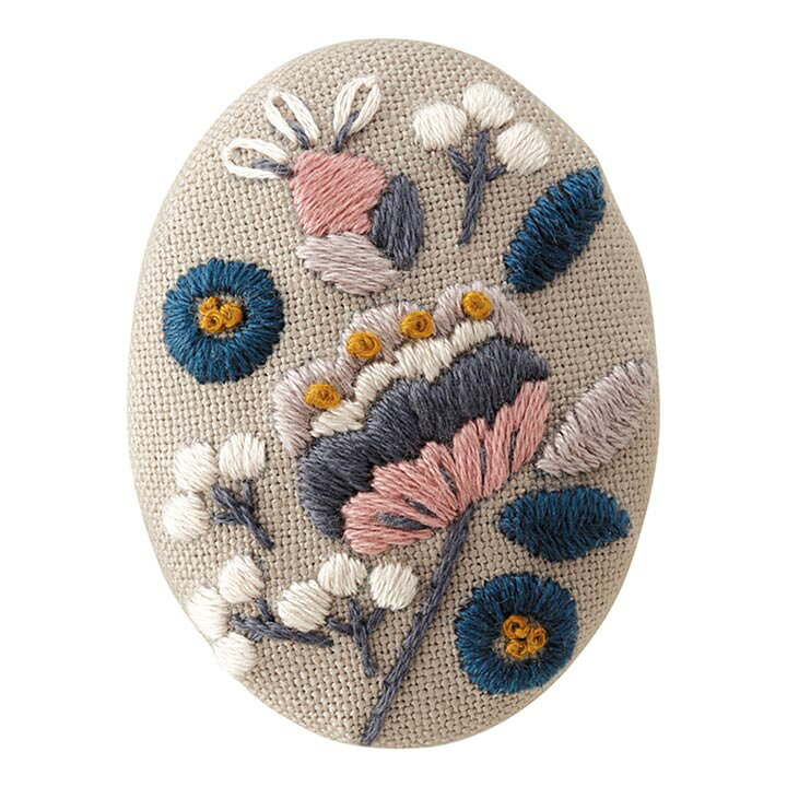楽天市場】刺繍 フランス刺しゅう ブローチキット ピオニー 9079 