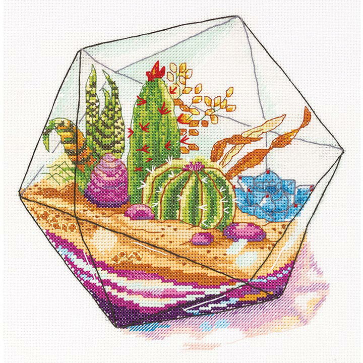 楽天市場 輸入刺繍キット Panna Plant Terrarium プラントテラリウム 多肉植物 C 7080 プレゼント 多肉植物 手芸材料の通信販売 シュゲール