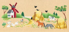 ◎刺しゅうPUSH！◎輸入刺繍キット PANNA On the Farm 農場で 動物｜CE-7144 うし うま にわとり ひつじ