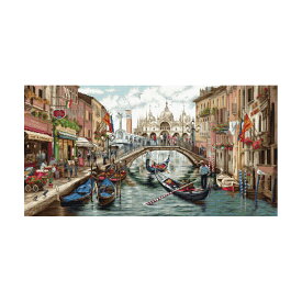 輸入刺繍 Luca-s BU5003 Venice ヴェニス ヴェネツィア | ルーカス 運河 風景 街並 刺繍キット クロスステッチキット