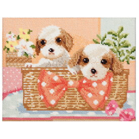刺繍 キット COSMO（ルシアン） Dog & Flower キャバリア
