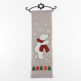 輸入刺繍 RICO Christmas シロクマ ベルブル付｜ドイツ製 クリスマス プレゼント ベルプル 78443 刺繍キット