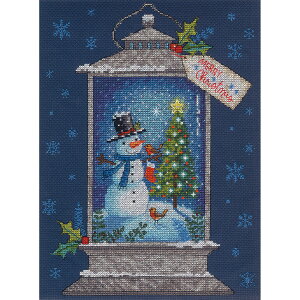 �h�J�A���L�b�g Dimensions 70-08987 Snowman Lantern �X�m�[�}�������^���b�h���イ�L�b�g �N���X�X�e�b�` �f�B�����W���� �N���X�}�X�����^�� �c���[