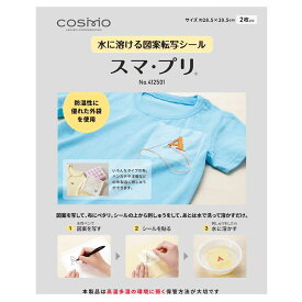 cosmo スマ・プリ 水溶性 刺しゅう 図案 転写シール 28.5×20.5cm 2枚入 412501 | 水に溶ける 刺繍 図案 シート 下絵シート SMART PRINT ハンカチ 洋服 図案 スマートプリント コスモ 刺繍 転写 刺繍図案 写す 水に溶ける シール 推し活 溶ける紙 溶ける刺繍 刺しゅう用