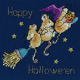 輸入刺繍キット Bothy Threads XGC17 Greeting Card Starry Night 星月夜のハロウィーン | 刺繍キット クロスステッチ キット ハッピー ハロウィン カボチャ