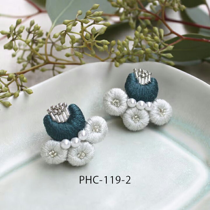 楽天市場】K.omono 刺しゅうキット plump florets イヤリング | piece 