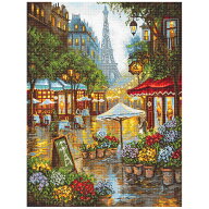 刺繍 刺しゅう 輸入キット LETISTITCH L8038 Spring flowers, Paris 春の花、パリ ／ フランス 花屋 エッ…