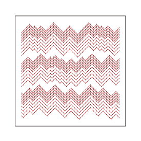 オリムパス 花ふきん布パック Textile lab ピークス Peaks （白） H-1119 AYUFISH | 刺し子 花ふきん布パック アユフィッシュ プリント済み ピークス ホワイト 花ふきんキット