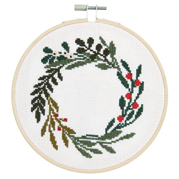 楽天市場】輸入刺繍キット RICO クロスステッチのベリーリース 木製 
