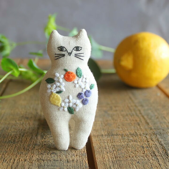 楽天市場】piece nekogao 刺繍ブローチキット 図案印刷済 | 刺しゅう 