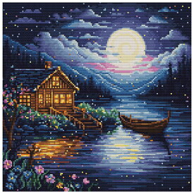 刺繍 輸入キット クロスステッチ Luca-S（ルーカス）SPRING NIGHT B701 | 風景 背景 夜景 花 フラワー 輸入刺繍 輸入キット 輸入刺しゅう