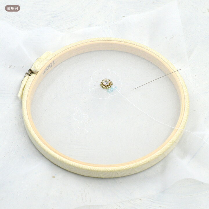 楽天市場】オートクチュールビーズ刺繍 オーガンジー 白 23×23cm 2枚入 