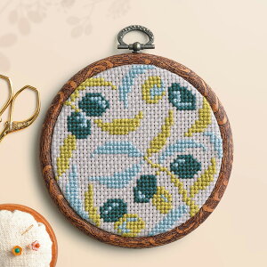 �I�����p�X &Botanical �I���[�u 7563 �{�^�j�J�� �N���X�X�e�b�`�L�b�g | ���S�Ҍ��� �N���X�X�e�b�` �h�J�L�b�g���a10.5cm �t�[�v�t�� 4�{�ǂ� �A���h���イ