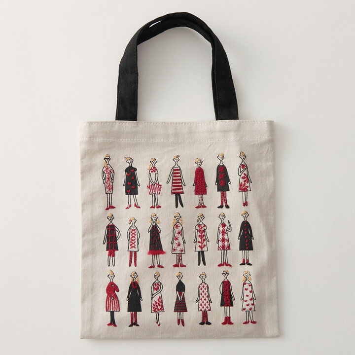 楽天市場】100ネエサン 刺繍縫製済みミニトート 542203 ペールグレー 