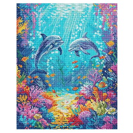 刺繍 輸入キット LETISTITCH Sea Life L9911 | クロスステッチキット イルカ アニマル 熱帯魚 輸入刺繍 輸入キット 輸入刺しゅうLETISTITCH