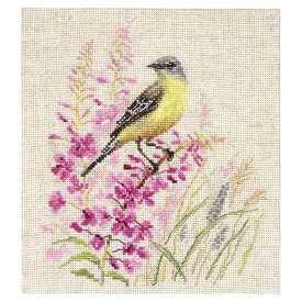 刺繍 輸入キット ALISA The Wagtail 1-38 | 春 小鳥 ローズ アリサ Alisa