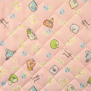 すみっコぐらし 小花柄 シーチングキルト 50cm単位|切売り 切り売り 生地 布 布地 厚手 丈夫 すみっこぐらし キャラクター 花柄 フラワー柄 女の子 男の子 入園 入学 新学期 グッズ キルティ