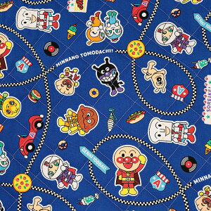 アンパンマン ドライブループ柄 オックスキルト 50cm単位 | 切売り 切り売り 生地 布 布地 厚手 丈夫 かわいい あんぱんまん キルティング キルティング生地 入園グッズ 入学グッズ 新学期グ