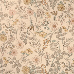 Smoky Botanical オックス 50cm カットクロス | 生地 布 布地 はぎれ カット布 カットクロス コットン100% 花柄 フラワー柄 フラワープリント おしゃれ 普通地 丈夫 かわいい 総柄 くすみカラー ボ
