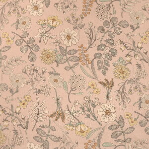 Smoky Botanical オックス 50cm カットクロス | 生地 布 布地 はぎれ カット布 カットクロス コットン100% 花柄 フラワー柄 フラワープリント おしゃれ 普通地 丈夫 かわいい 総柄 くすみカラー ボ