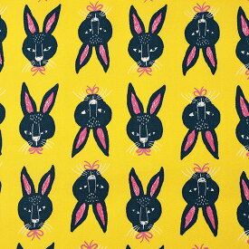 アニマルラビット オックス 50cm カットクロス | 生地 布 布地 はぎれ カット布 コットン100％ 韓国テイスト 韓国 アンニョン カラフル かわいい ユニーク 普通地 丈夫 うさぎ ウサギ ラビット アニマル柄 動物柄 ポップ