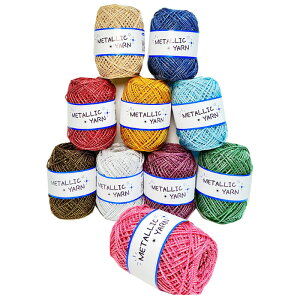 【20玉セット】 パナミ メタリックヤーンカラー 20玉セット ラベルリニューアル Aセット・Bセット | Panami パナミ手芸 メタリック手芸 紐手芸 子供手芸 高齢者 リハビリ手芸 デイケア お買い得