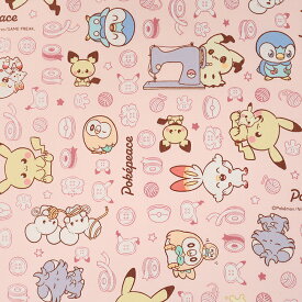 ポケットモンスター ポケピース 手芸柄 オックス 50cm単位 | 切売り 切り売り 生地 布 布地 コットン100％ キャラクター ピカチュー ゲーム ポケモン 通園 通学 入園 入学 新学期 グッズ 女の子 男の子 かわいい