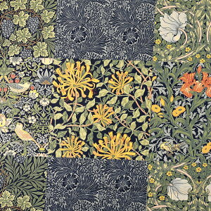 V&A Fabric Collection Morris Mosaic V[`O 50cmP | ؔ ؂蔄 n z zn Rbg100 EBAX t[ A  ԕ  n n CMX BNgA&A