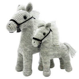 alize AngoraGold(アンゴラゴールド)で編む あみぐるみ親子馬｜編みぐるみ 編み物 うま 午 干支 キット ニット 手編み どうぶつ