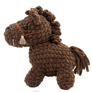 alize Velluto(ヴェルート)で編む あみぐるみうま|編みぐるみ 編み物 うま 午 干支 キット ニット 手編み どうぶつ