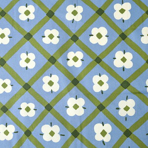 kippis Lotta ロッタ オックス 50cm カットクロス | 生地 布 布地 はぎれ カット布 キッピス かわいい フラワー チェック柄 格子 北欧調 フィンランド 普通地 丈夫 北欧テイスト 北欧風 おしゃれ 花