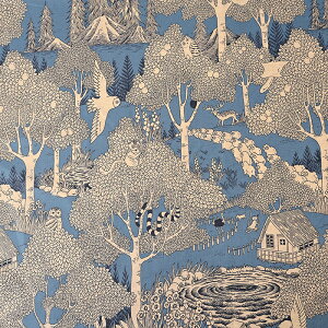 marble SUD (マーブルシュッド) forest 綿麻シーチング 50cm単位 | 切売り 切り売り 生地 布 布地 ナチュラル うさぎ ひつじ ナマケモノ モモンガ フクロウ 女の子 くすみ ピンク ブルー 薄手 薄地 服