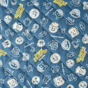 アンパンマン レトロフェイス柄 オックスキルト 50cm単位 | 切売り 切り売り 生地 布 布地 キルティング クリームパンダ ジャムおじさん あかちゃんまん 赤 青 レッド ブルー 入園 入学 女の子