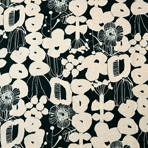 Linnea Botanical Garden 綿麻キャンバス 50cm単位 | 切売り 切り売り 生地 布 布地 花柄 北欧風 かわいい 大柄 北欧調 草花 ナチュラル ボタニカルガーデン 手描き風 薄手 薄地 服地 コットンリネン